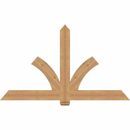 Ekena Millwork Redmond Smooth Timber Gable Bracket, Western Red Cedar, 72"W x 42"H x 1 1/2"D x 5 1/2"F, 14/12 Pitch GBW072X42X0206RED00SWR